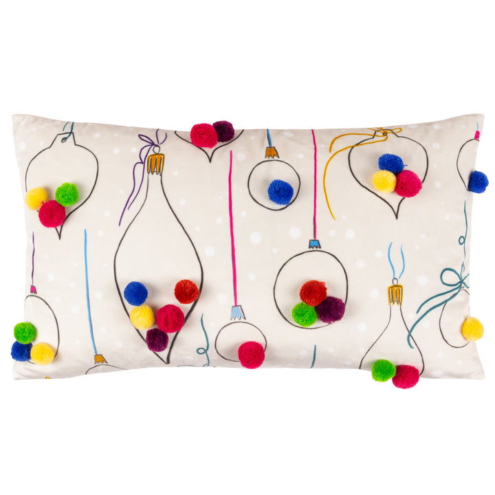 FESTIVE-VAL BAUBLES 30X50 CUSHION CASE MULTI