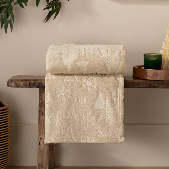 Festive Time 140x180 Throw Natural