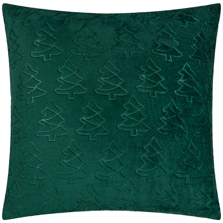 FESTIVE TREES 50X50 CUSHION CASE EMERALD