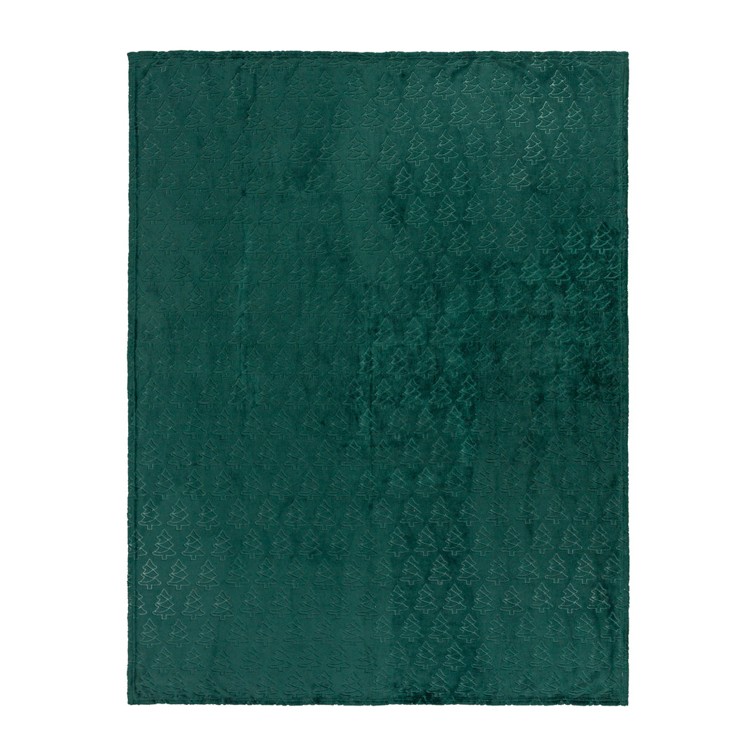 Festive Trees 140x180 Throw Emerald - image 3