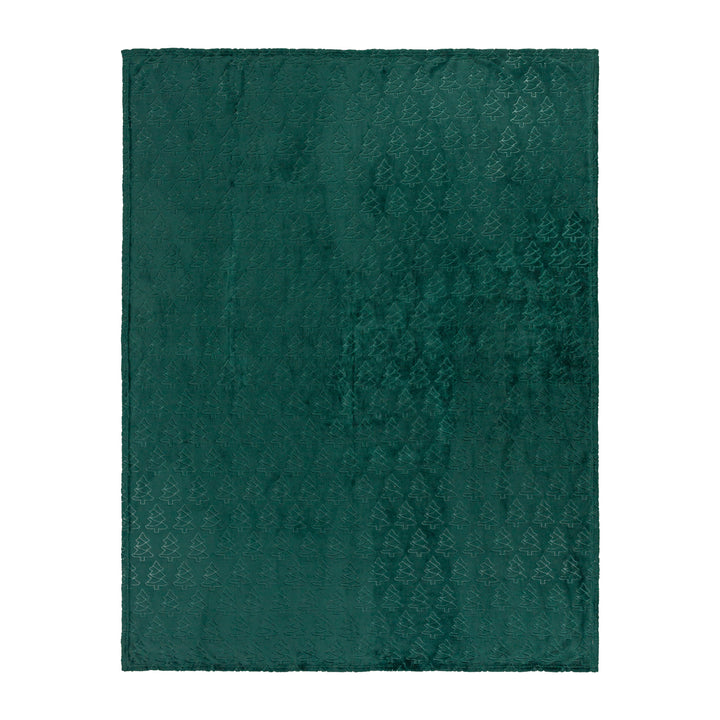 Festive Trees 140x180 Throw Emerald - image 3
