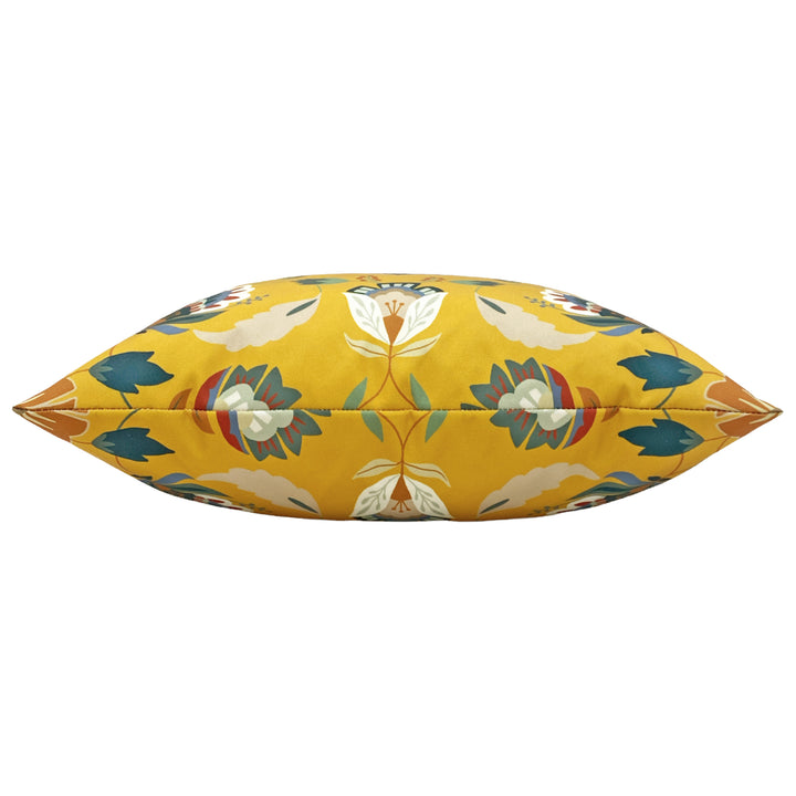 Folk Flora 43x43 Outdoor Cushion Cover Ochre - image 3
