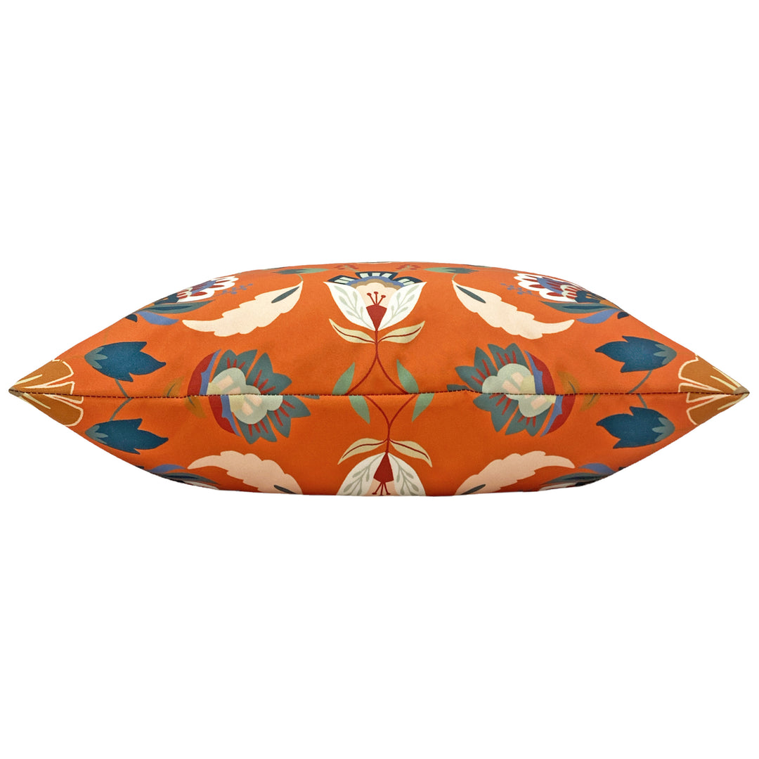 Folk Flora 43x43 Outdoor Cushion Cover Orange - image 2