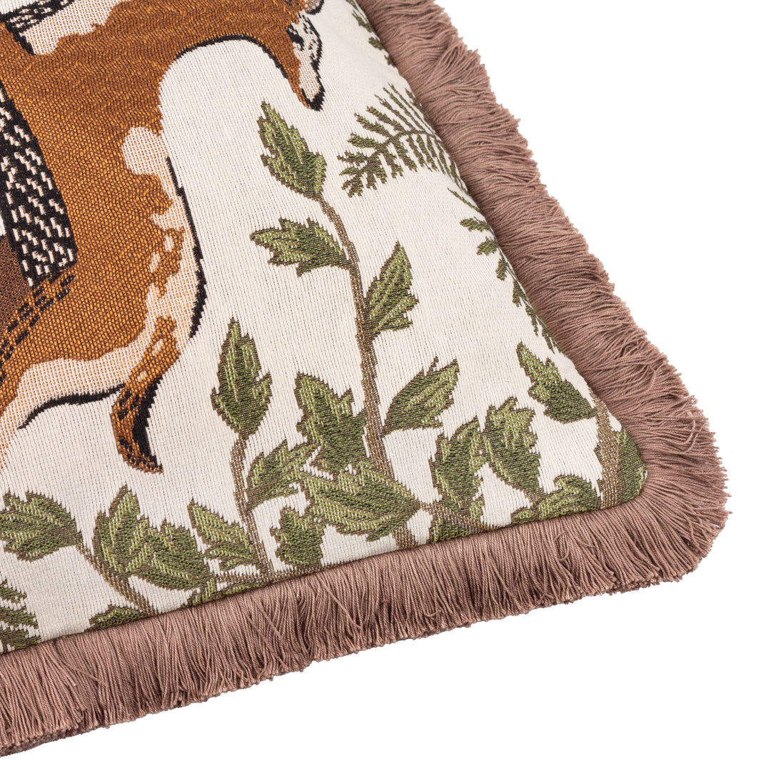 Fable Fox And Deer 45x45 Cushion Case Willow Green - image 5