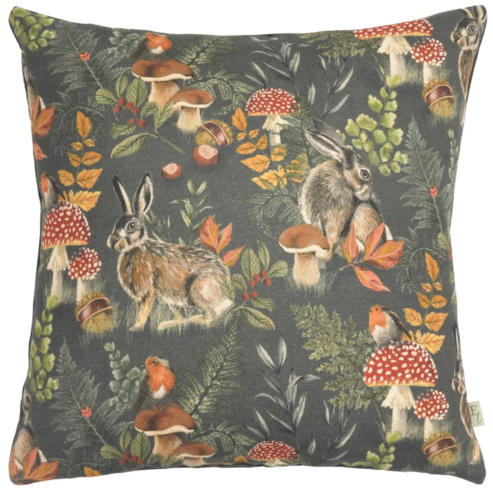 FOREST HARE REPEAT 43X43 CUSHION COVER GREY