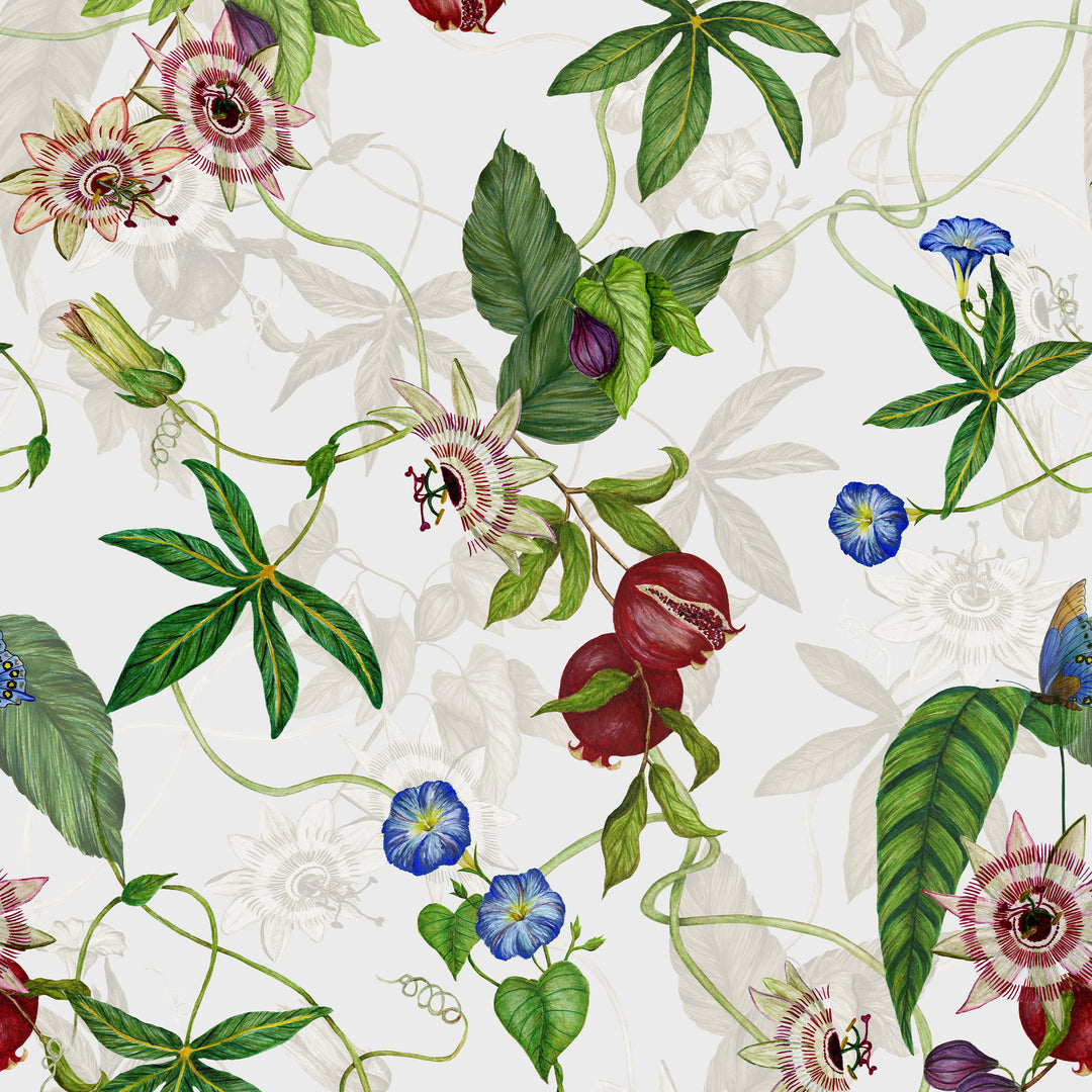 Figaro Wallpaper White Sample