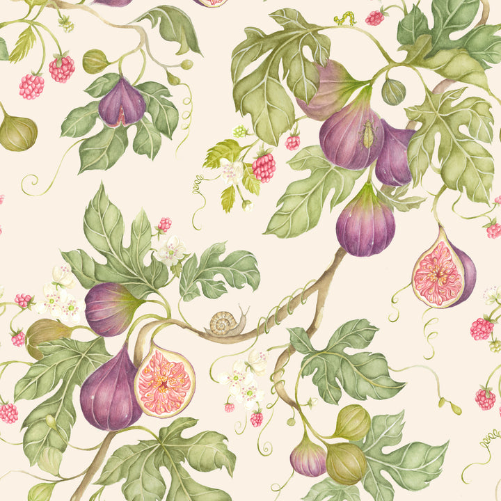 Fig Gardens Wallpaper Cream Sample - image 3