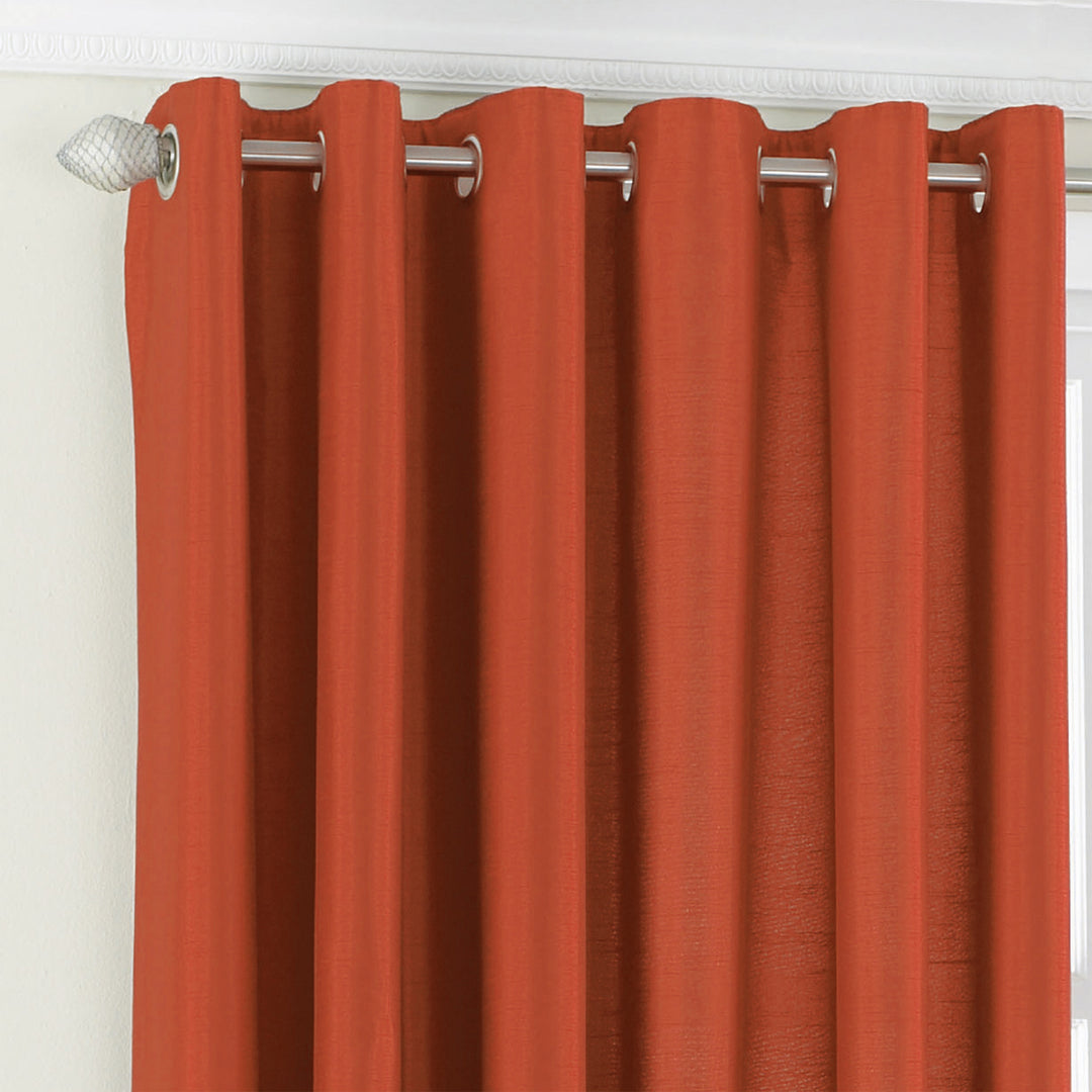 FIJI 229X183 RING TOP CURTAINS B/ORG