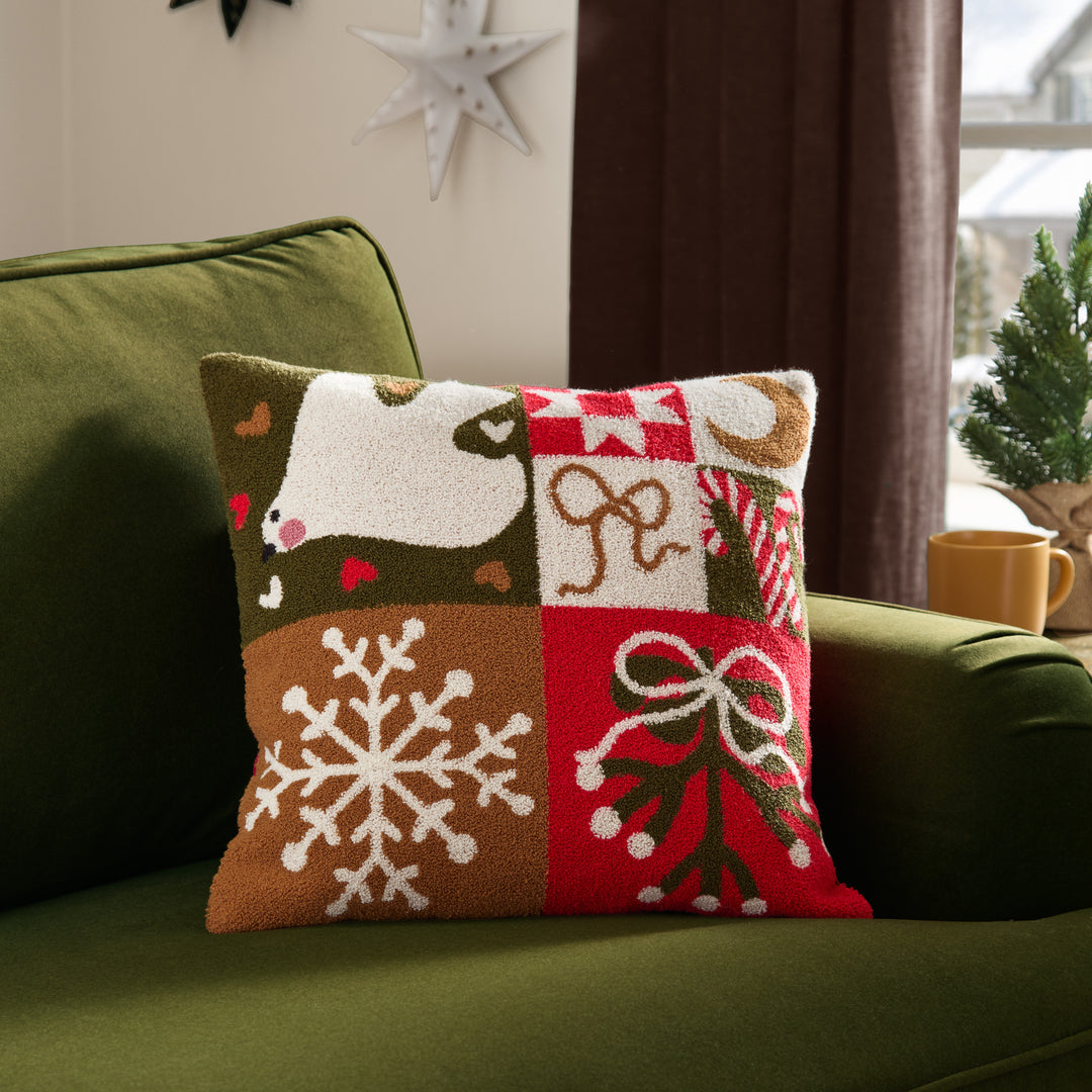 Fika Patch 43x43 Cushion Case Multicolour