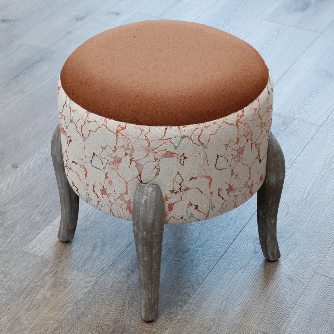 FINN FOOTSTOOL CARRARA ROSEWATER