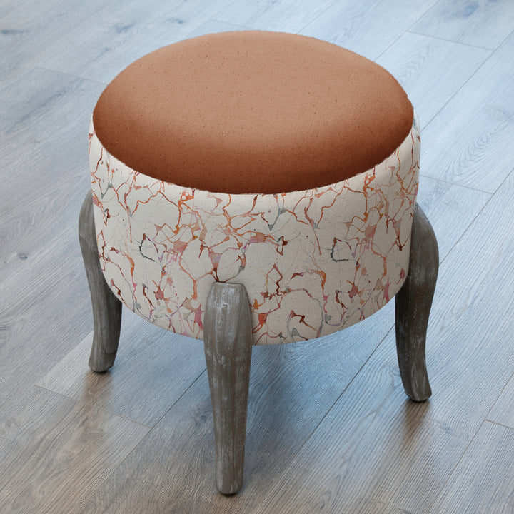 FINN FOOTSTOOL CARRARA ROSEWATER