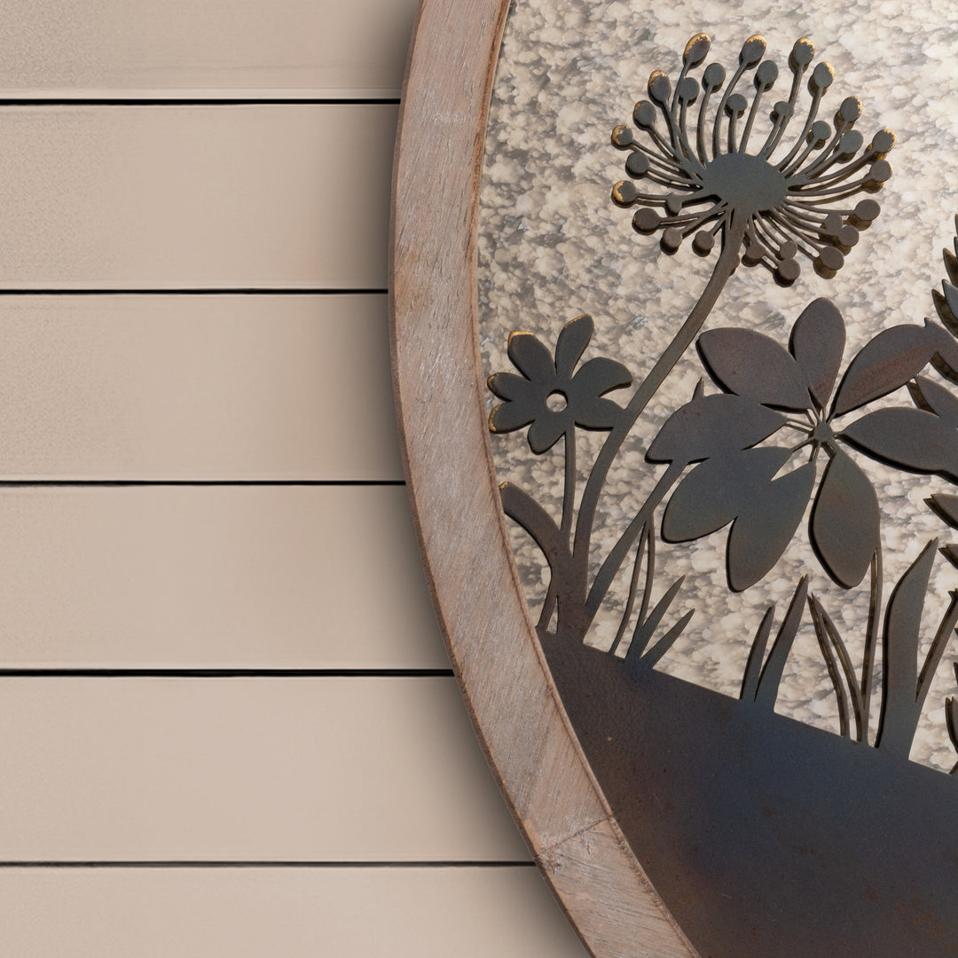 FLEURE ET FAUNE CIRCLE MIRROR GREYWASH