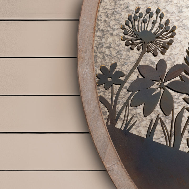 FLEURE ET FAUNE CIRCLE MIRROR GREYWASH