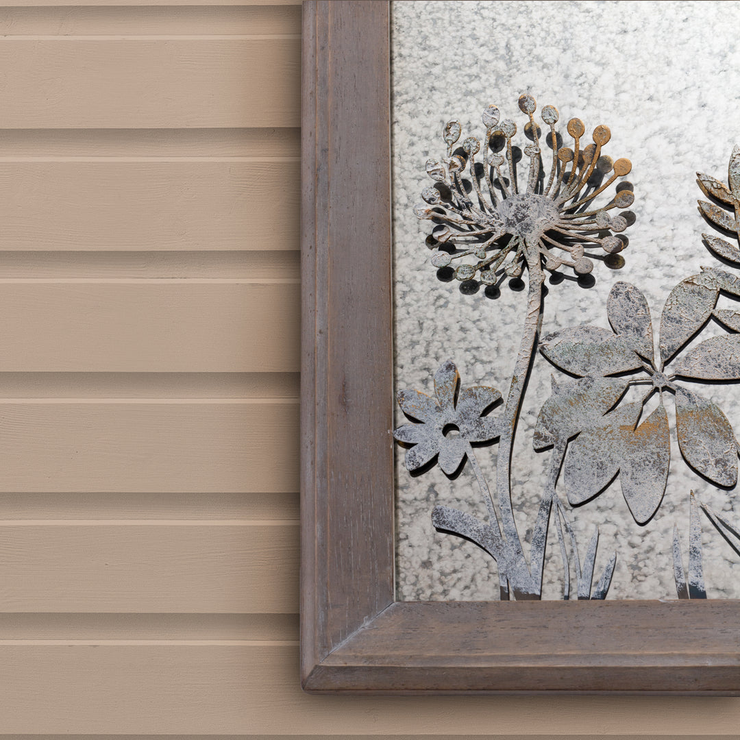 FLEURE ET FAUNE SQUARE MIRROR GREYWASH