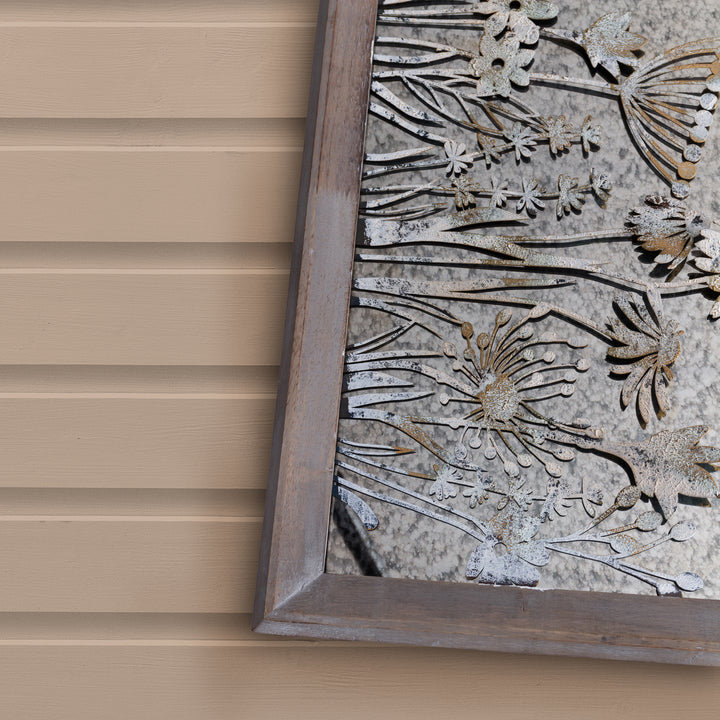 FLEURE ET FAUNE SQUARE MIRROR GREYWASH
