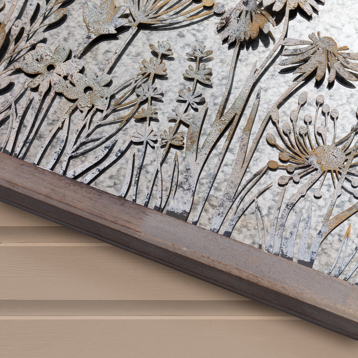 FLEURE ET FAUNE SQUARE MIRROR GREYWASH