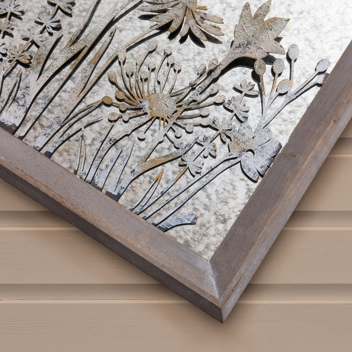 FLEURE ET FAUNE SQUARE MIRROR GREYWASH