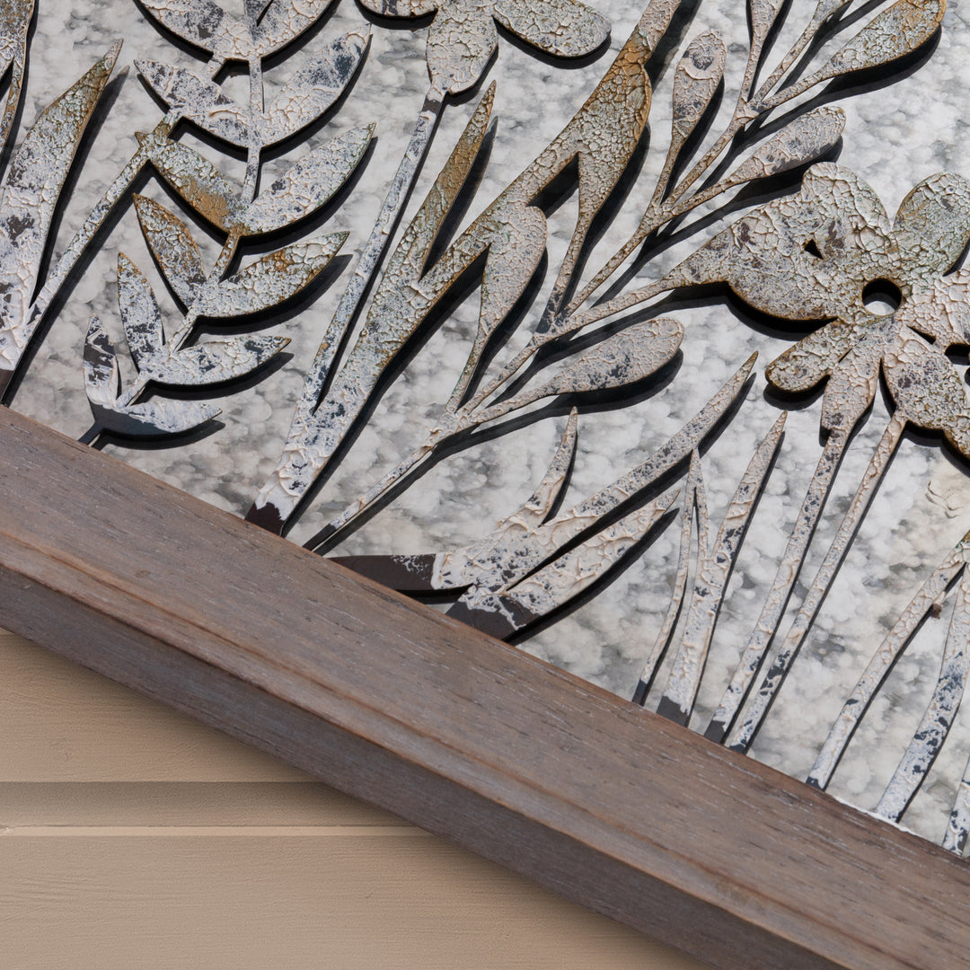 FLEURE ET FAUNE SQUARE MIRROR GREYWASH