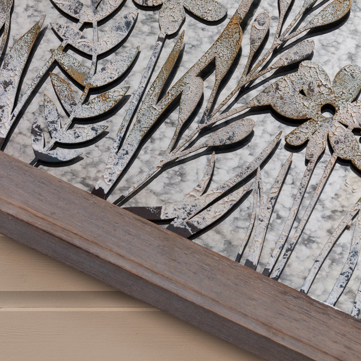 FLEURE ET FAUNE SQUARE MIRROR GREYWASH