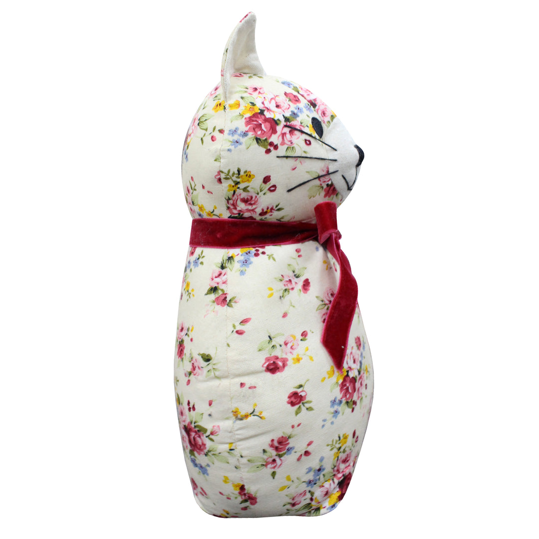 Floral Cat Doorstop - Multicolour - image 2