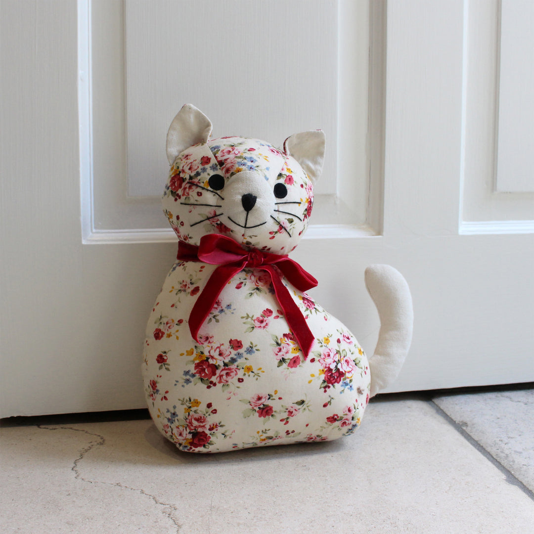 Floral Cat Doorstop - Multicolour - image 4