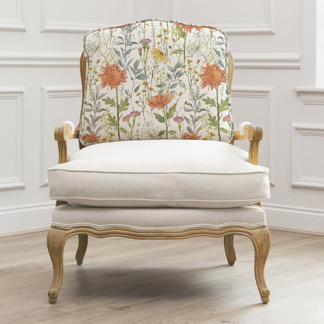 FLORENCE OAK CHAIR DELAMERE LINEN