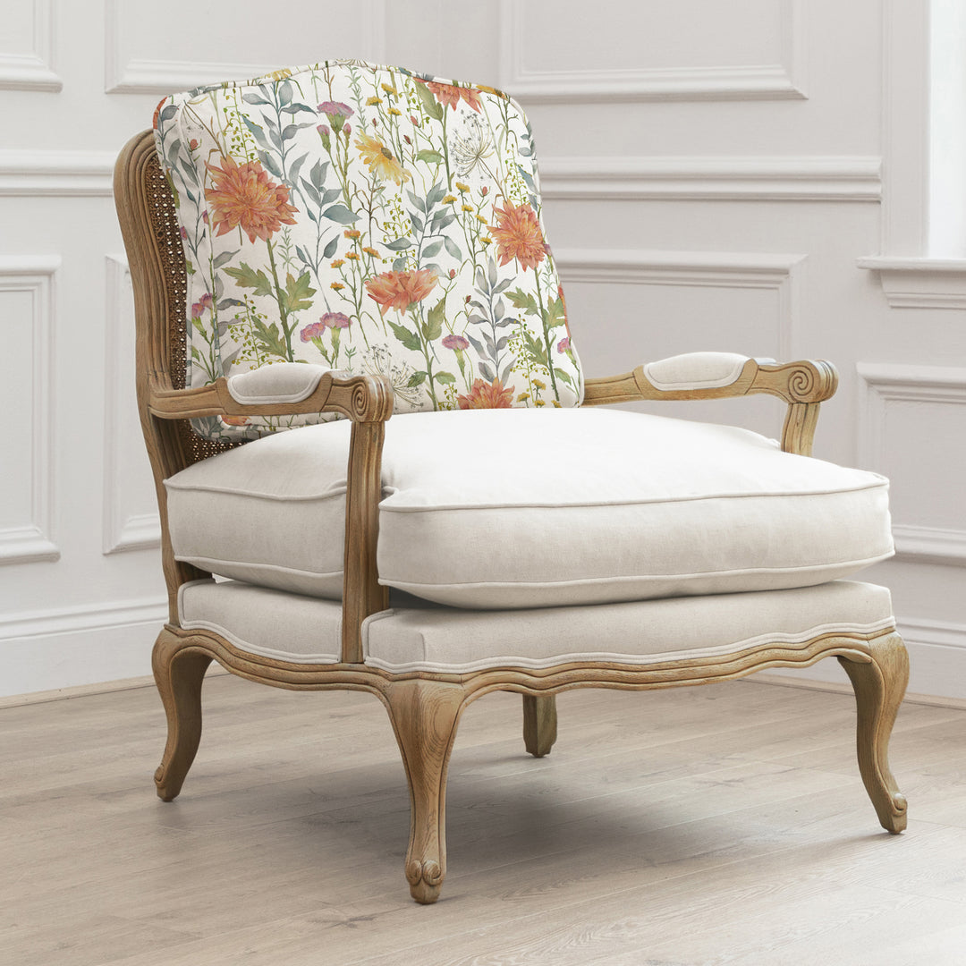 FLORENCE OAK CHAIR DELAMERE LINEN