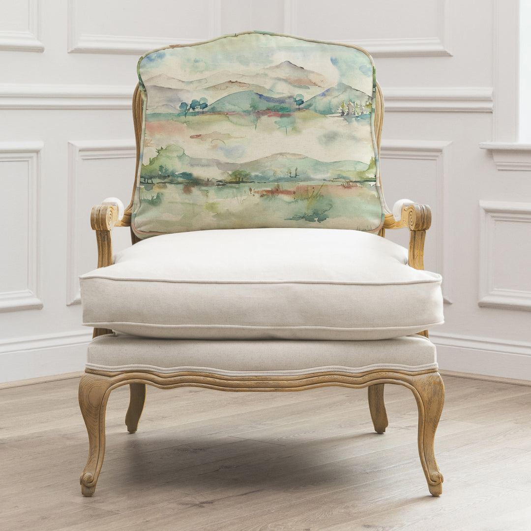 FLORENCE OAK CHAIR RUSSET SHORES LINEN