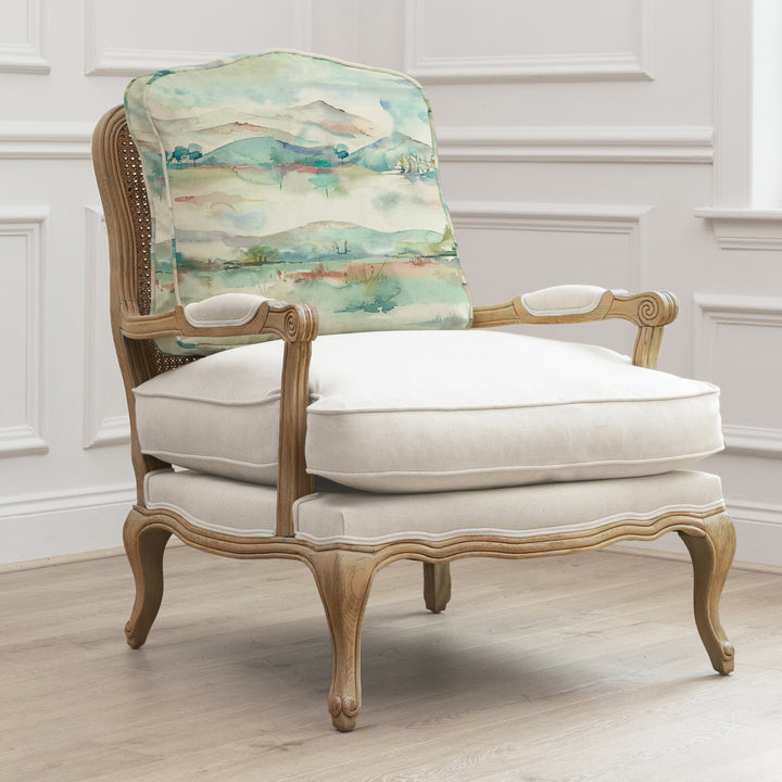 FLORENCE OAK CHAIR RUSSET SHORES LINEN