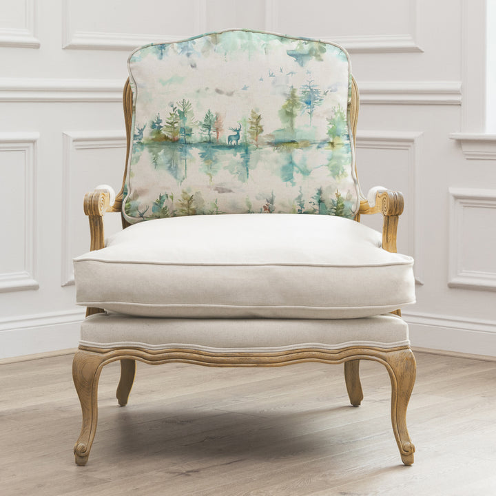 FLORENCE OAK CHAIR WILDERNESS TOPAZ