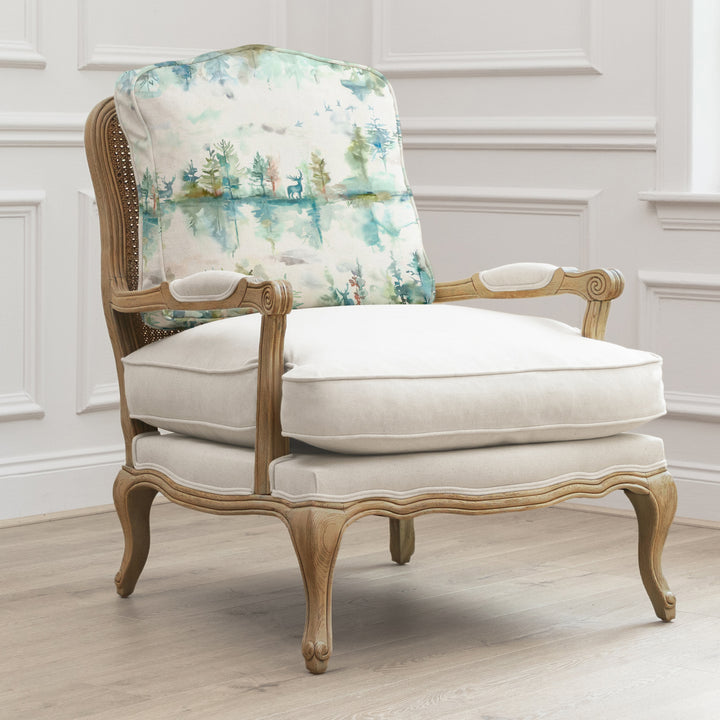 FLORENCE OAK CHAIR WILDERNESS TOPAZ