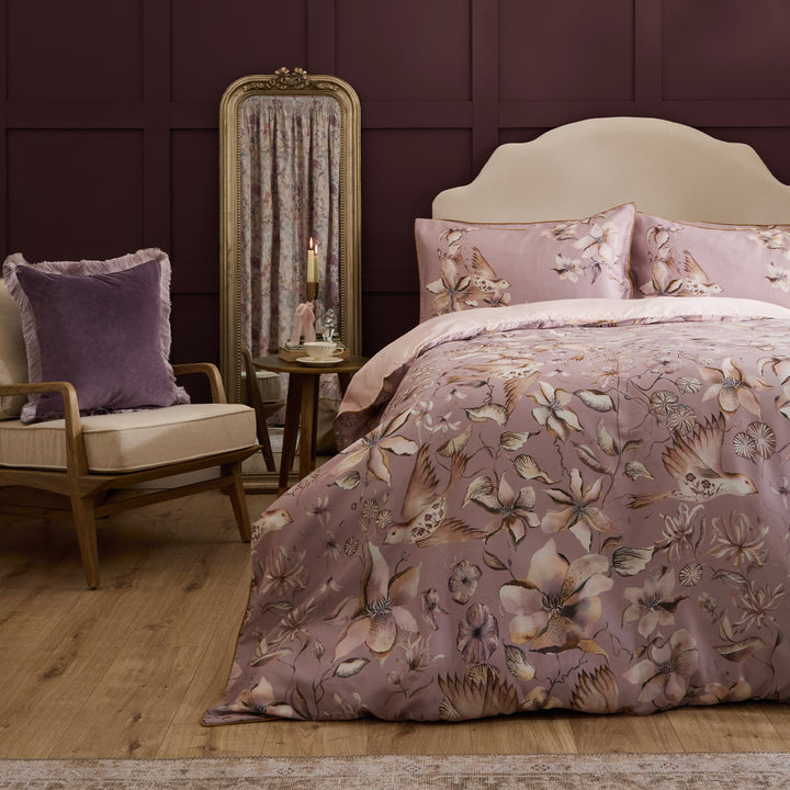 FLOELLA VIOLA KING SIZE DUVET SET PURPLE