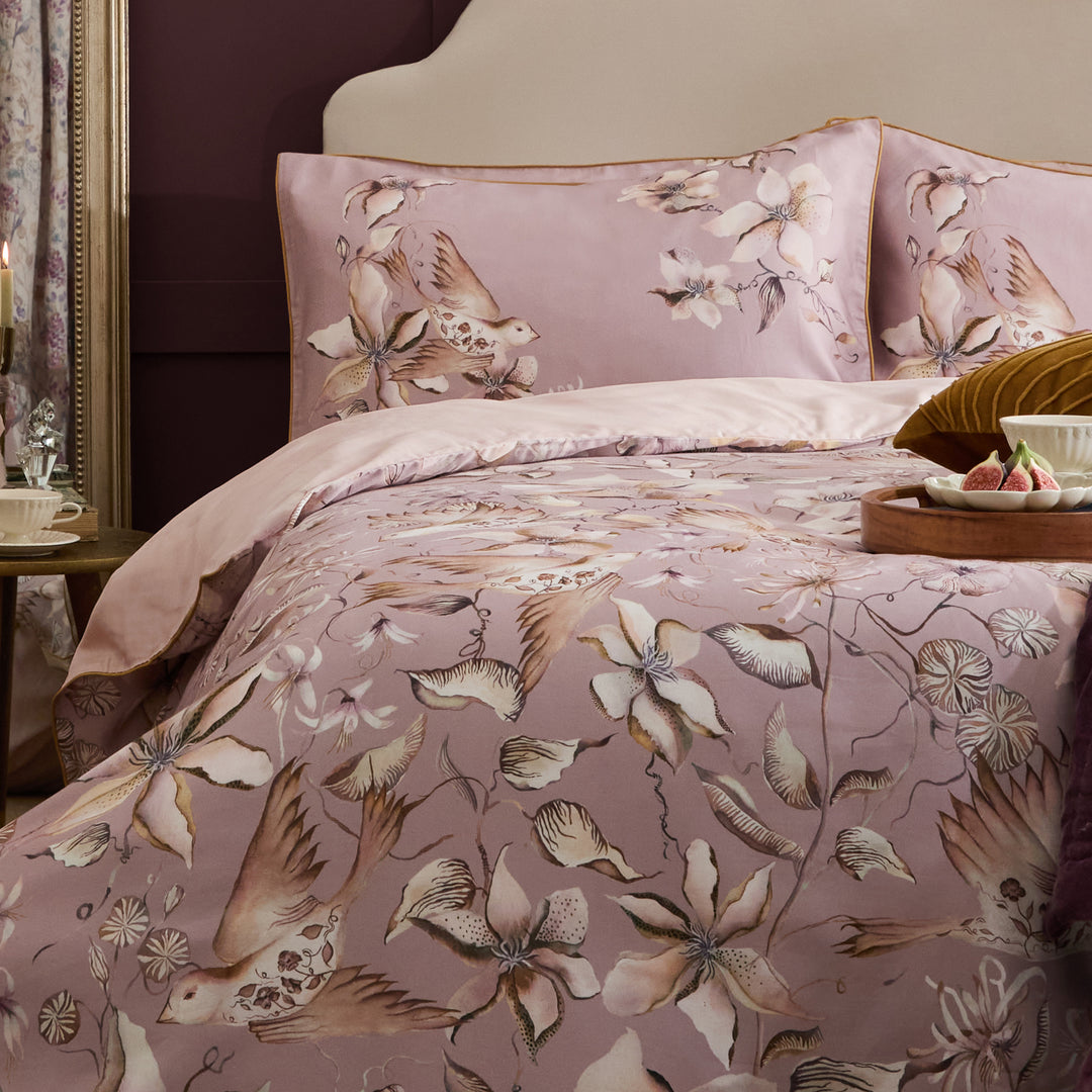 FLOELLA VIOLA KING SIZE DUVET SET PURPLE