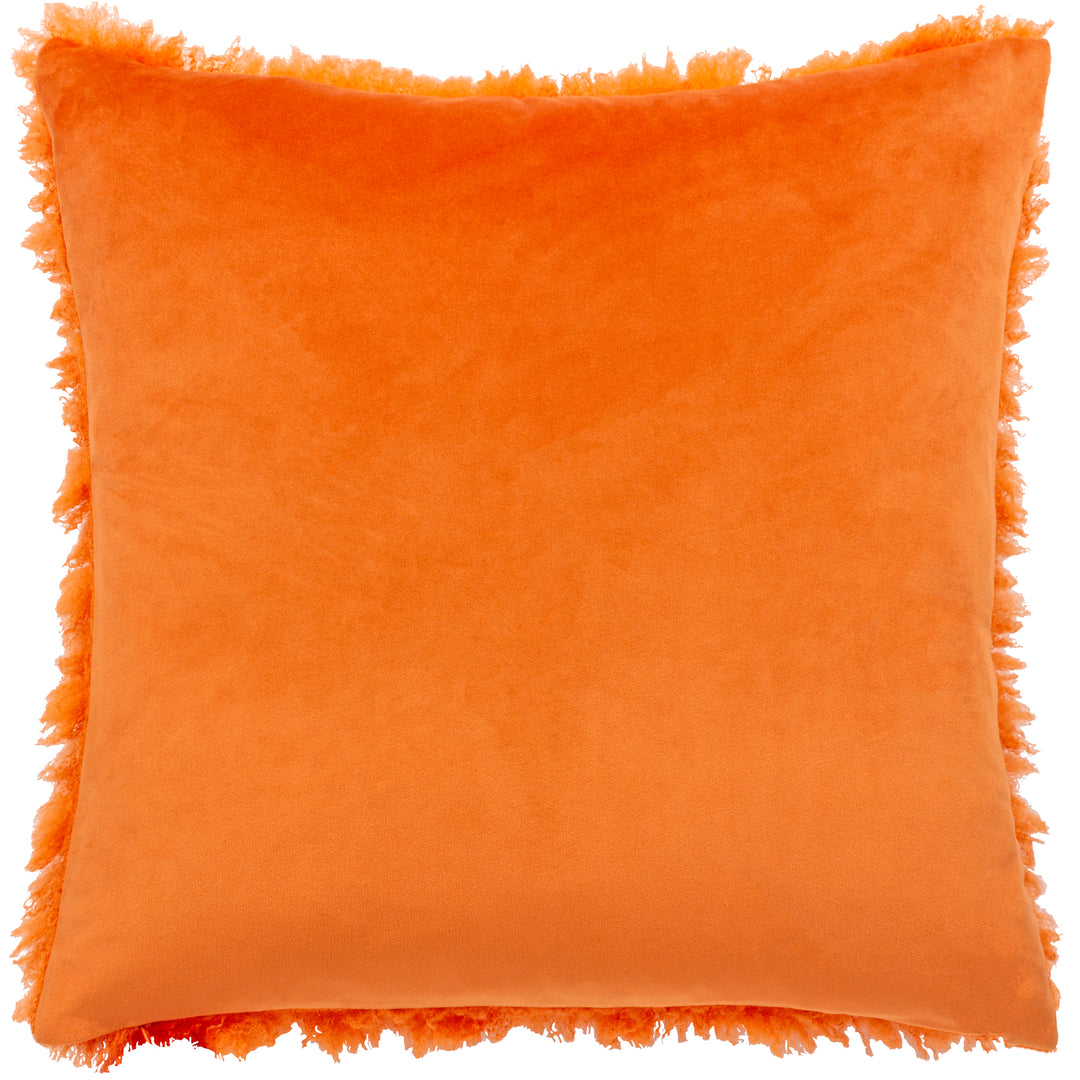 FLUFF BALL 45X45 CUSHION CASE ORANGE FEVER