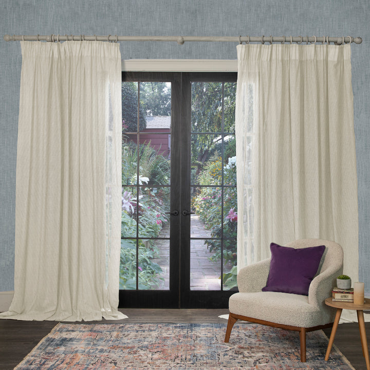 Focus 280x300 Pencil Pleat Curtains Pearl
