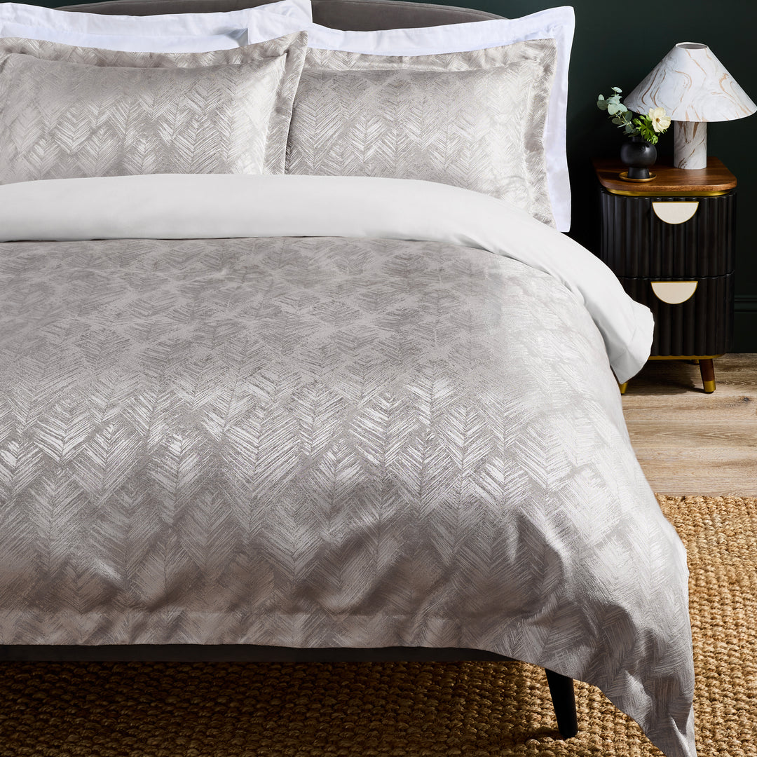 Folius Double Duvet Set Silver