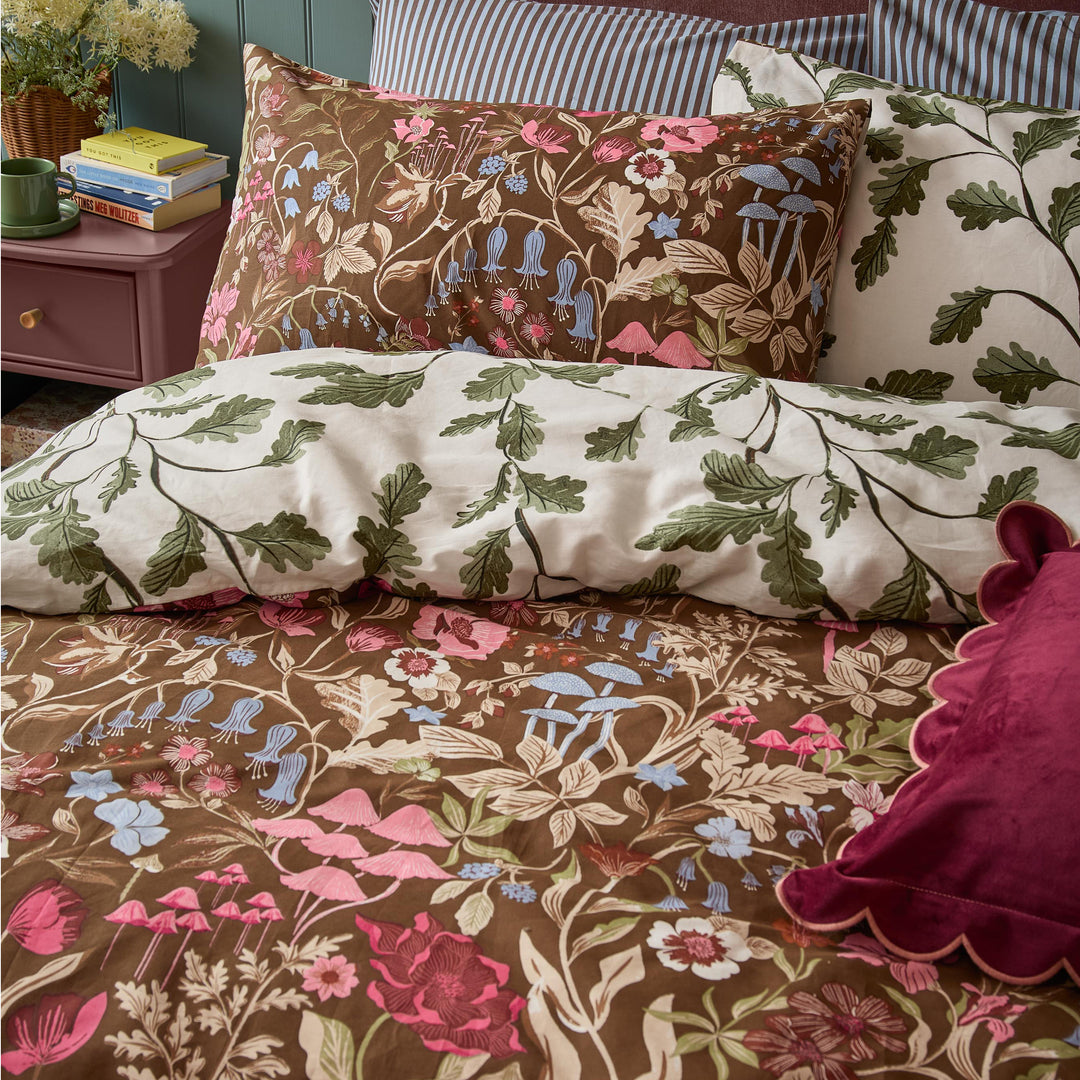 Forest Bloom Single Duvet Set Chocolate - image 3