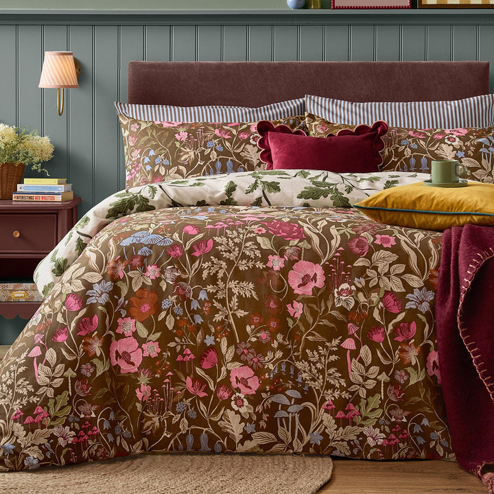 Forest Bloom Single Duvet Set Chocolate - image 4