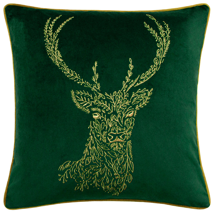 FOREST FAUNA STAG 50X50 C/CASE EMERALD/GOLD