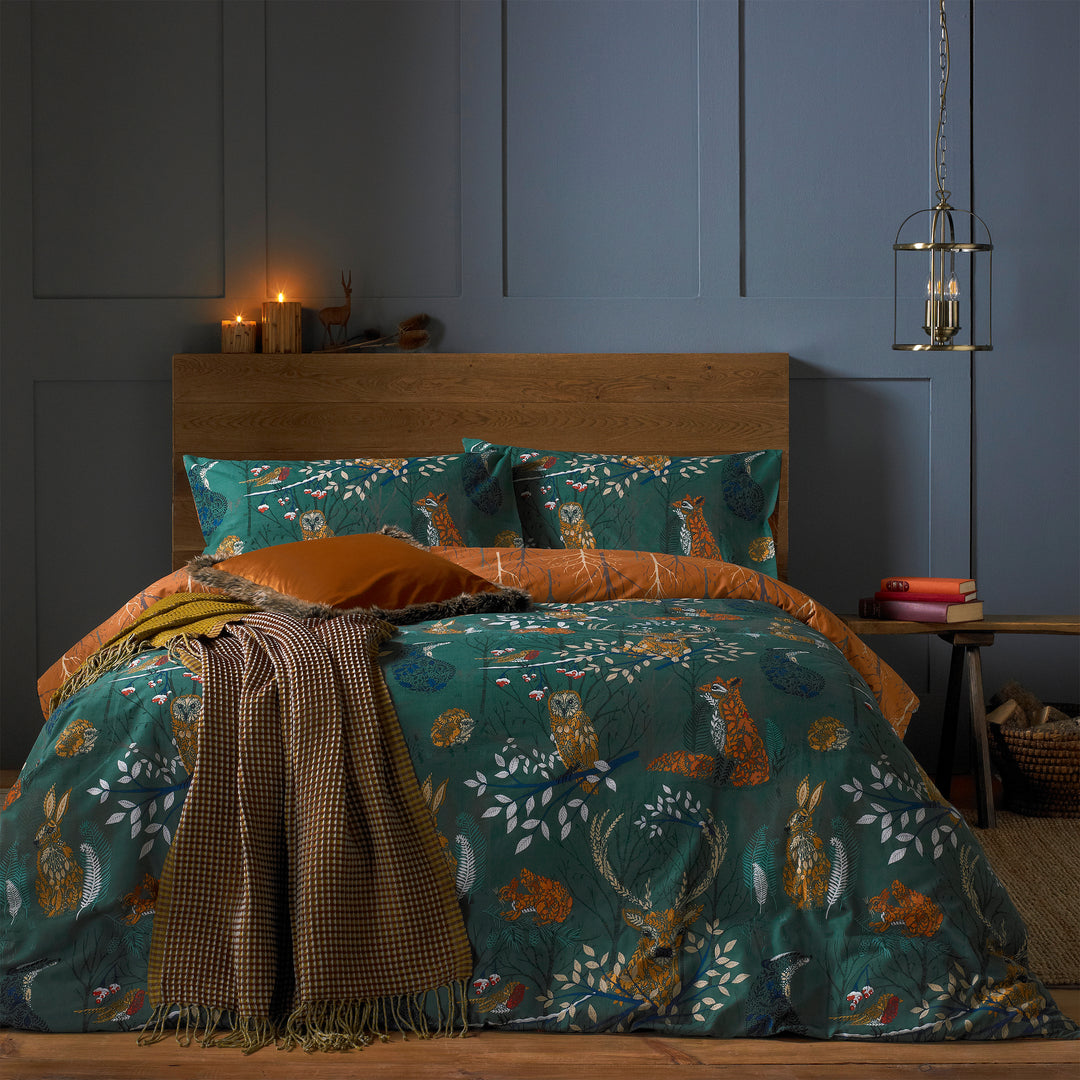 Forest Fauna Sb Duvet Set Emeral