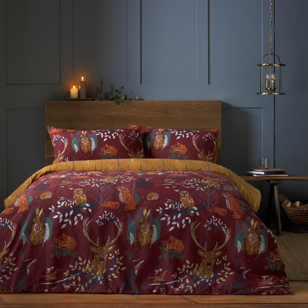Forest Fauna Ks Duvet Set Rust - image 2