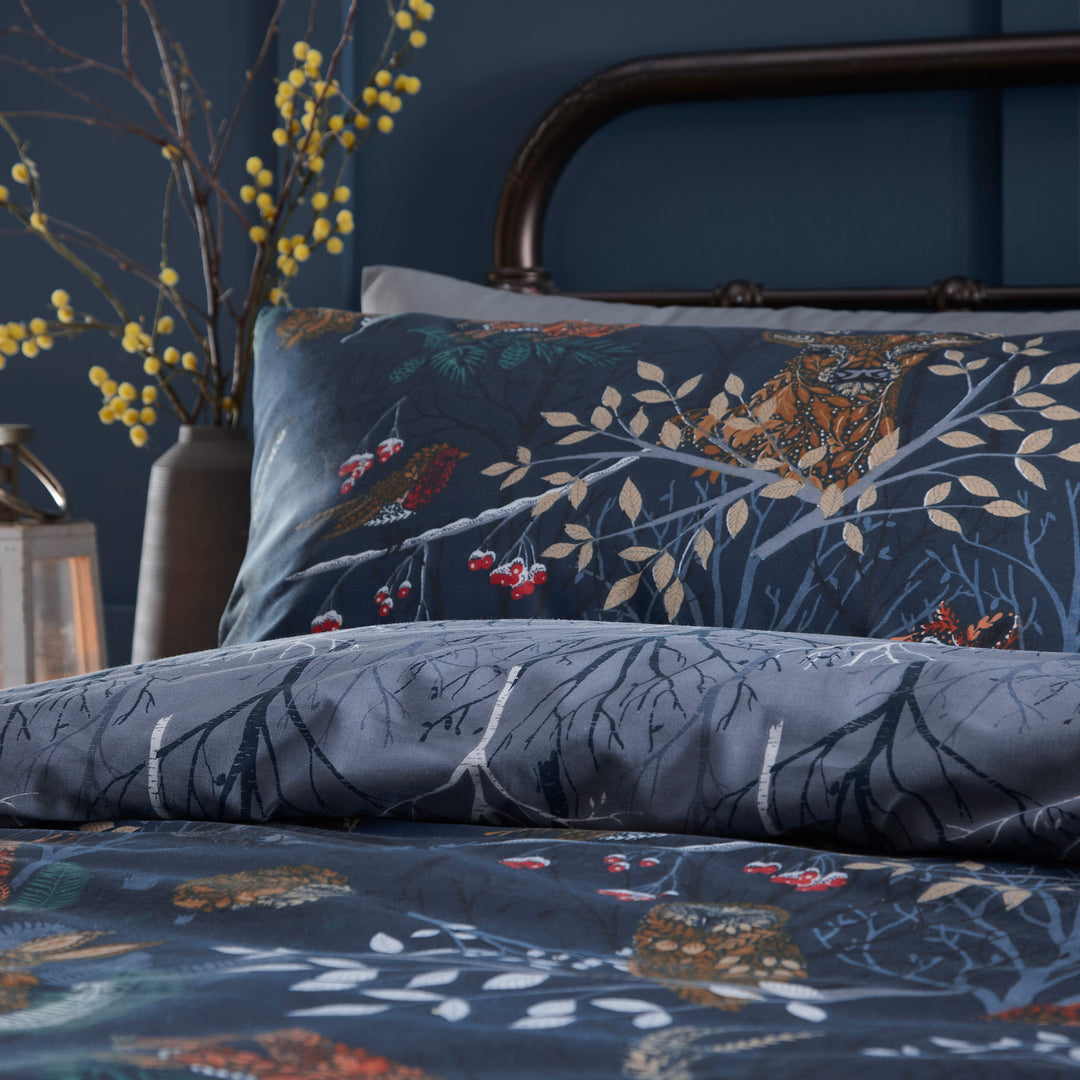 Forest Fauna Super King Size Duvet Set Navy - image 3