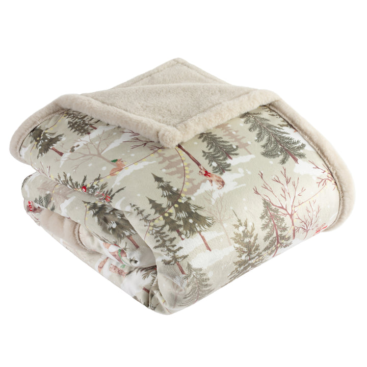 Forest Festivities 130x180 Throw Natural - image 3