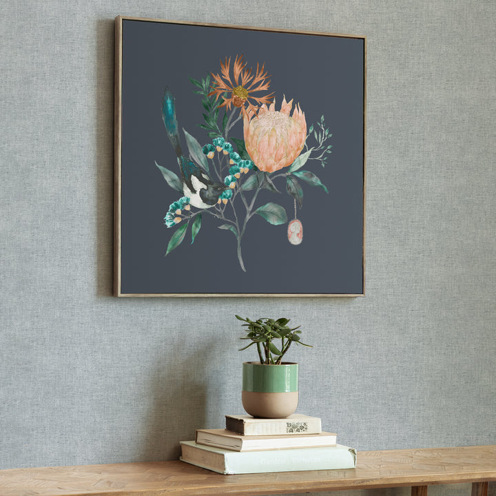 FRAMED CANVAS STONE FORTAZELA SAPPHIRE 70X70