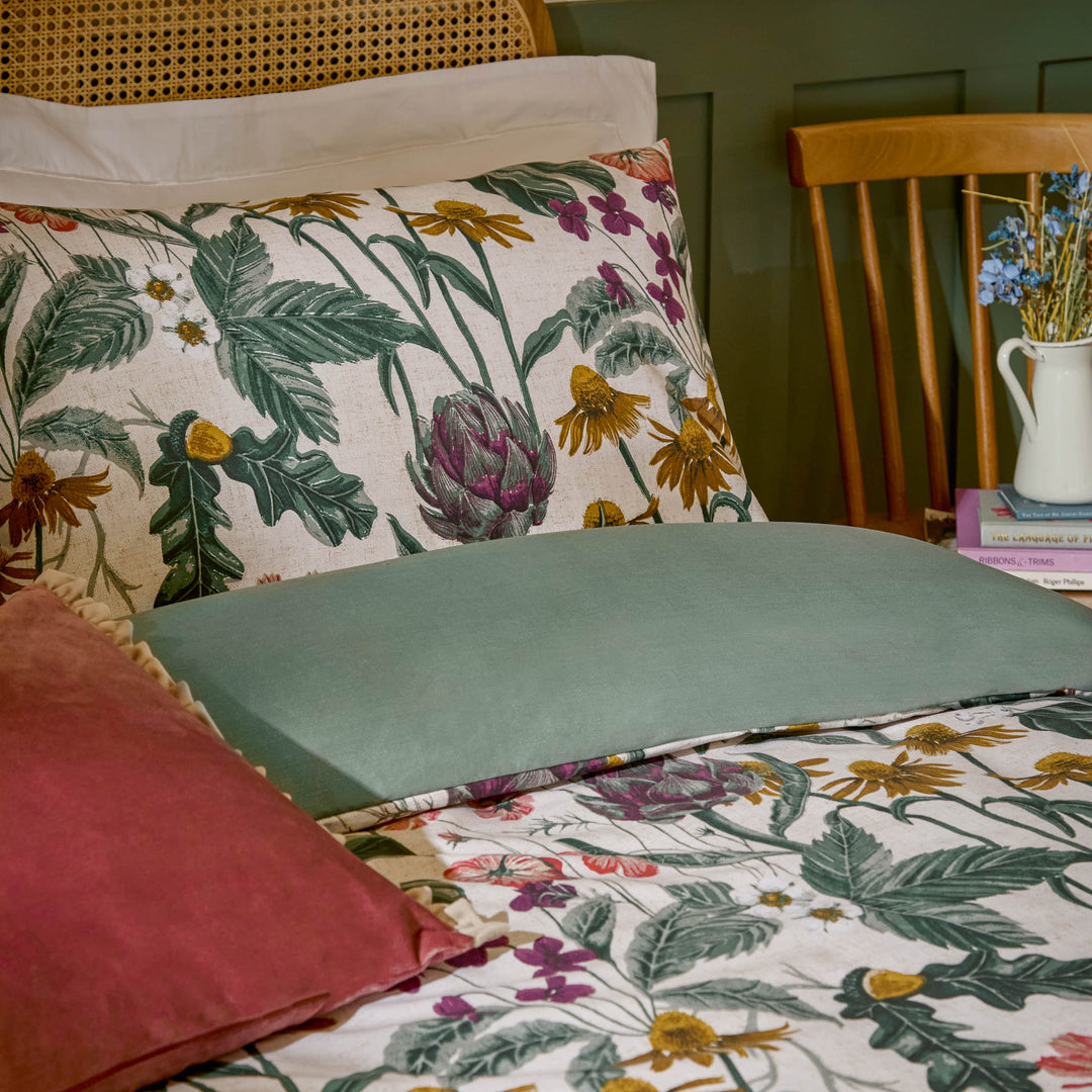 Florapedia King Duvet Set Oatmeal - image 2