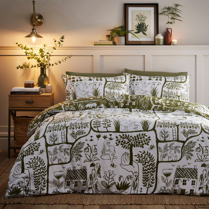 Frida Single Duvet Set Moss