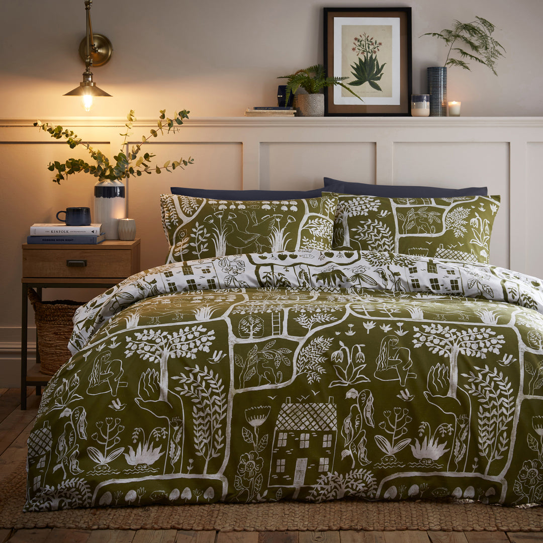 Frida Double Duvet Set Moss - image 2