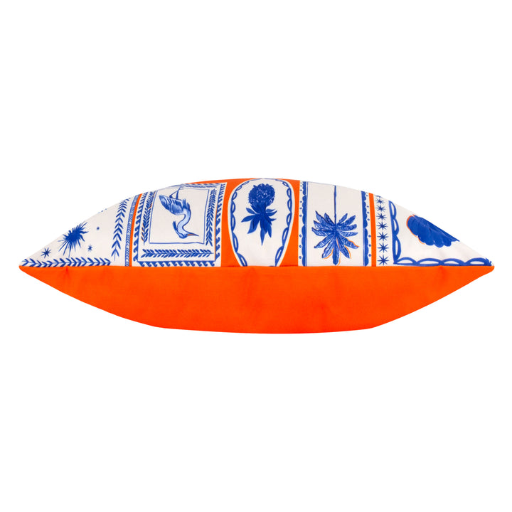 Frieze 30x50 Outdoor Cushion Case Coral/Blue - image 4