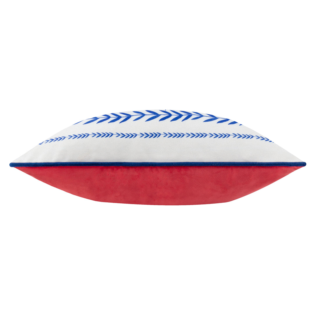 FRIEZE 43X43 CUSHION CASE BLUE/CORAL