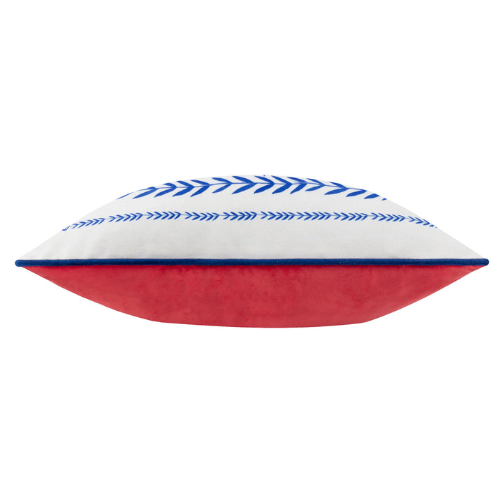 FRIEZE 43X43 CUSHION CASE BLUE/CORAL